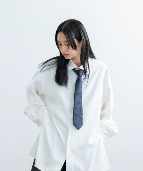 JUNRED(ジュンレッド)の「トロミマキシシャツ(シャツ/ブラウス・メンズ・ホワイト/サックスブルー/ブルー系その他4・S/M/L)」の15枚目の写真