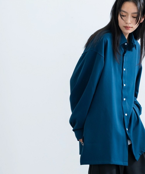 JUNRED(ジュンレッド)の「トロミマキシシャツ(シャツ/ブラウス・メンズ・ホワイト/サックスブルー/ブルー系その他4・S/M/L)」の6枚目の写真