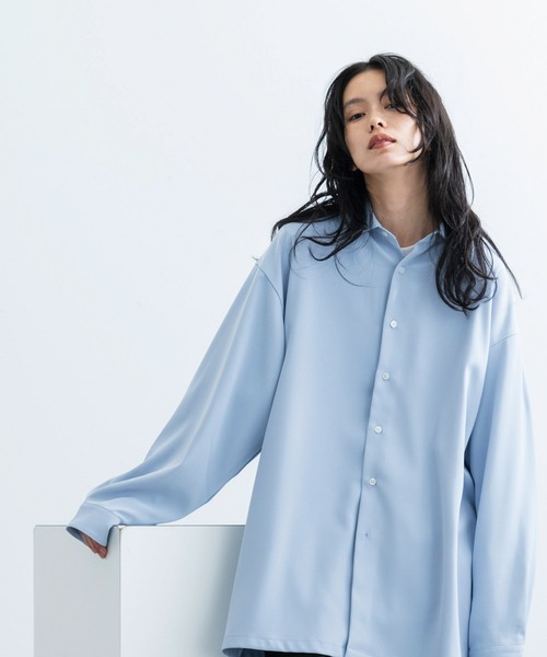 JUNRED(ジュンレッド)の「トロミマキシシャツ(シャツ/ブラウス・メンズ・ホワイト/サックスブルー/ブルー系その他4・S/M/L)」の11枚目の写真