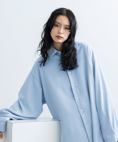 JUNRED(ジュンレッド)の「トロミマキシシャツ(シャツ/ブラウス・メンズ・ホワイト/サックスブルー/ブルー系その他4・S/M/L)」の21枚目の写真