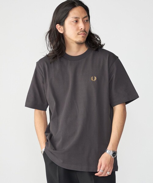 【最終値引き】SOLOTEX(R) 鹿の子ワンポイント ロゴ Tシャツ SHIPS別注】FRED PERRY: SOLOTEX（R) 鹿の子 ワンポイント ロゴ