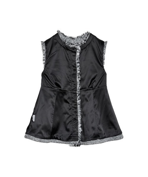 Re:EDIT（リエディ）の「[入卒式 セレモニー]ツイードフリンジペプラムベスト（ベスト・レディース・ブラック系その他/ブラック/ホワイト/ブラック系その他2・MEDIUM/LARGE）」の21枚目の写真