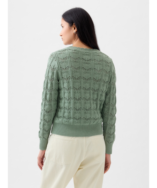 GAP(ギャップ)の「ポインテール セーターニット(ニット/セーター・レディース・グリーン/ホワイト/ホワイト×ブルー/ブラック・M/S/XXS/XS/XL/L)」の5枚目の写真
