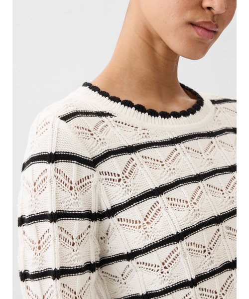 GAP(ギャップ)の「ポインテール セーターニット(ニット/セーター・レディース・グリーン/ホワイト/ホワイト×ブルー/ブラック・M/S/XXS/XS/XL/L)」の2枚目の写真