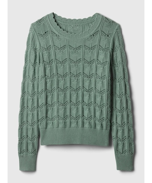 GAP(ギャップ)の「ポインテール セーターニット(ニット/セーター・レディース・グリーン/ホワイト/ホワイト×ブルー/ブラック・M/S/XXS/XS/XL/L)」の21枚目の写真