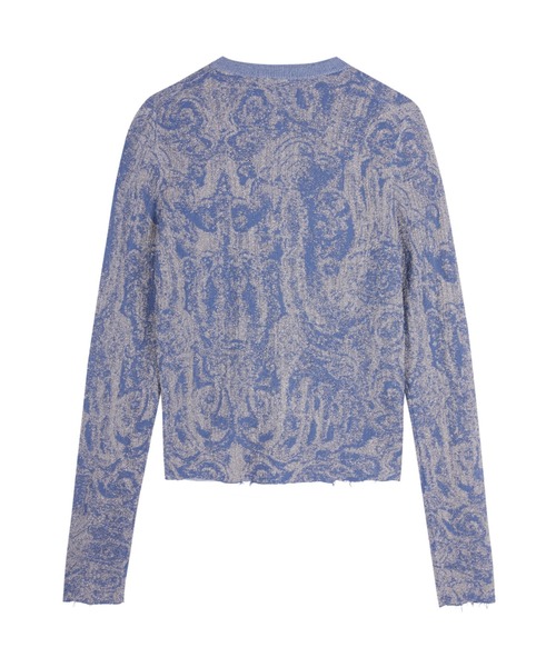 JNBY(ジェーエヌビーワイ)の「Miao Silver Jewelry Crew-neck Cardigan(ニット/セーター・レディース・グレー/ブルー・36/38/40)」の3枚目の写真