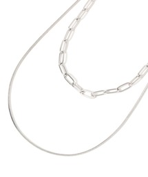 GLOBAL WORK | ステンレスシンプル二連ネックレス/103535(ネックレス)