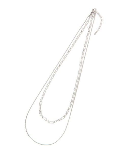 GLOBAL WORK(グローバルワーク)の「ステンレスシンプル二連ネックレス/103535(ネックレス・レディース・シルバー/ゴールド・ONE SIZE)」の5枚目の写真