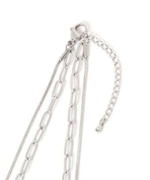 GLOBAL WORK(グローバルワーク)の「ステンレスシンプル二連ネックレス/103535(ネックレス・レディース・シルバー/ゴールド・ONE SIZE)」の4枚目の写真