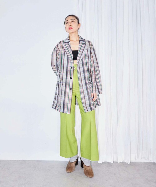 TOGA PULLA（トーガ　プルラ）の「【TOGA PULLA/トーガプルラ】Rayon polyester パンツ（スラックス・レディース・カーキ・SMALL/X-SMALL）」の7枚目の写真