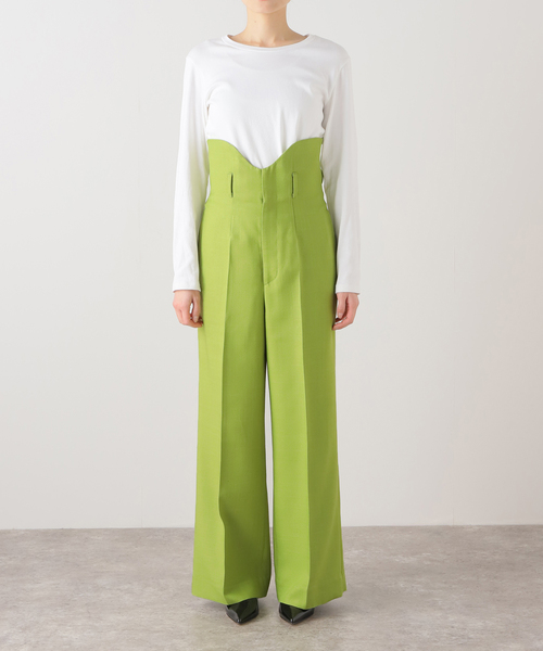 TOGA PULLA（トーガ　プルラ）の「【TOGA PULLA/トーガプルラ】Rayon polyester パンツ（スラックス・レディース・カーキ・SMALL/X-SMALL）」の5枚目の写真