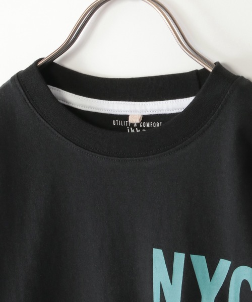 ikka（イッカ）の「7分袖フェイクレイヤードT（120~160cm）（Tシャツ/カットソー・キッズ・ブラック/オフホワイト・160/140/130/120/150）」の5枚目の写真
