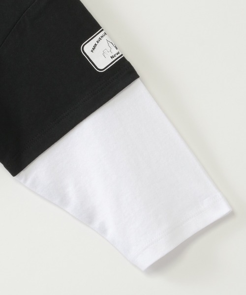 ikka（イッカ）の「7分袖フェイクレイヤードT（120~160cm）（Tシャツ/カットソー・キッズ・ブラック/オフホワイト・160/140/130/120/150）」の7枚目の写真