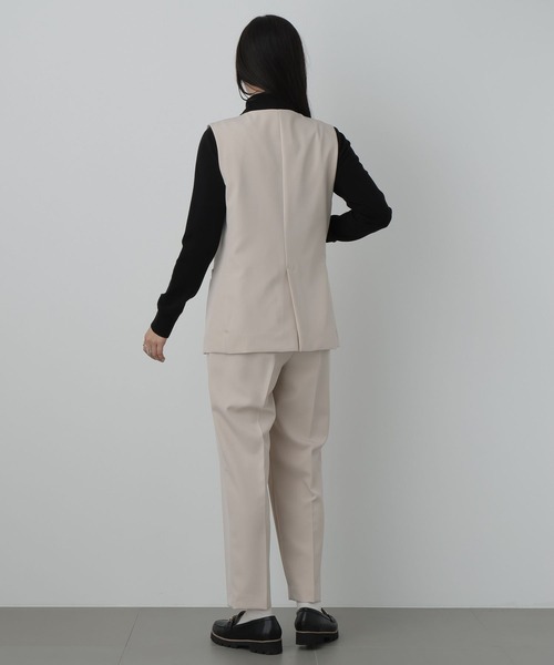 saloon(サルーン)の「SALOON(サルーン)/《再入荷》ツインクロスジレベスト【オフィス/セレモニー/セットアップ可】(ベスト・レディース・アイボリー/ブラック/ネイビー・FREE)」の6枚目の写真