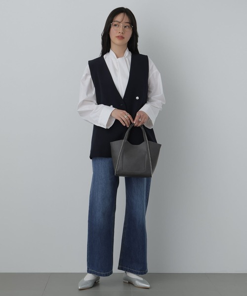 saloon(サルーン)の「SALOON(サルーン)/《再入荷》ツインクロスジレベスト【オフィス/セレモニー/セットアップ可】(ベスト・レディース・アイボリー/ブラック/ネイビー・FREE)」の20枚目の写真