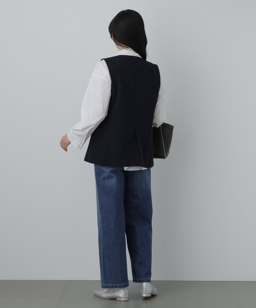 saloon(サルーン)の「SALOON(サルーン)/《再入荷》ツインクロスジレベスト【オフィス/セレモニー/セットアップ可】(ベスト・レディース・アイボリー/ブラック/ネイビー・FREE)」の22枚目の写真