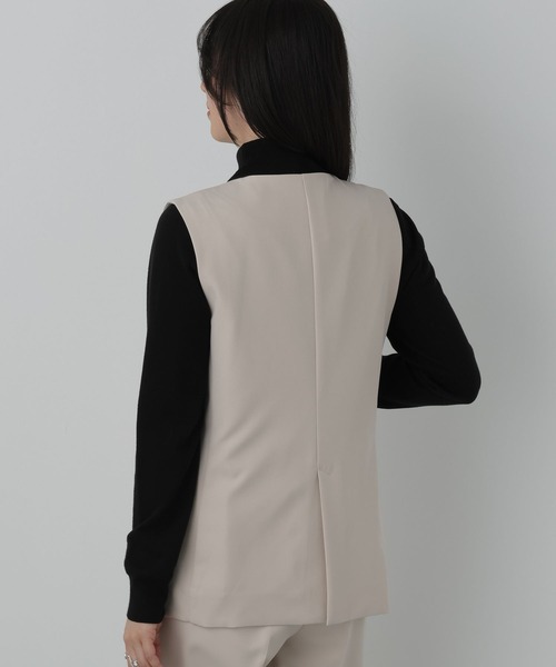 saloon(サルーン)の「SALOON(サルーン)/《再入荷》ツインクロスジレベスト【オフィス/セレモニー/セットアップ可】(ベスト・レディース・アイボリー/ブラック/ネイビー・FREE)」の10枚目の写真