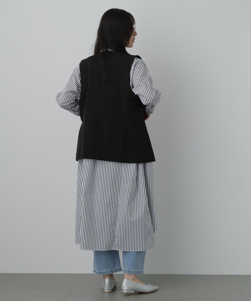 saloon(サルーン)の「SALOON(サルーン)/《再入荷》ツインクロスジレベスト【オフィス/セレモニー/セットアップ可】(ベスト・レディース・アイボリー/ブラック/ネイビー・FREE)」の14枚目の写真