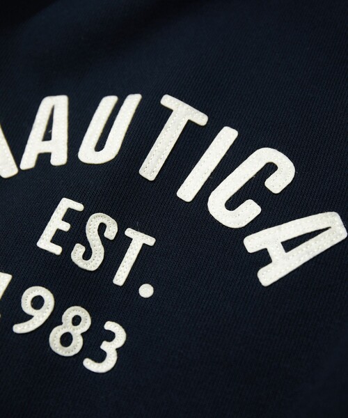 NAUTICA（ノーティカ）の「NAUTICA/ノーティカ Felt Patch Arch Logo Crewneck Sweatshirt/フェルトパッチ　アーチロゴクルーネック スウェットシャツ（スウェット・メンズ・ブラック/ブルー/ライトグレー/ホワイト/ネイビー・LARGE/MEDIUM/X-LARGE）」の10枚目の写真