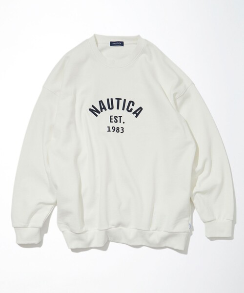 NAUTICA（ノーティカ）の「NAUTICA/ノーティカ Felt Patch Arch Logo Crewneck Sweatshirt/フェルトパッチ　アーチロゴクルーネック スウェットシャツ（スウェット・メンズ・ブラック/ブルー/ライトグレー/ホワイト/ネイビー・LARGE/MEDIUM/X-LARGE）」の16枚目の写真