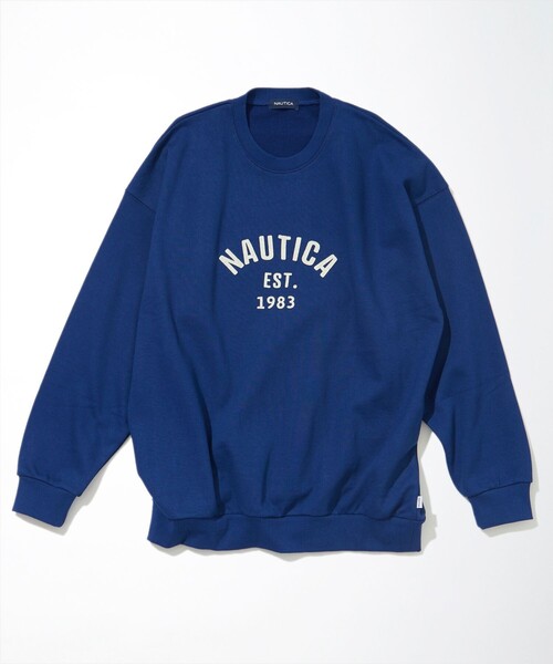 NAUTICA（ノーティカ）の「NAUTICA/ノーティカ Felt Patch Arch Logo Crewneck Sweatshirt/フェルトパッチ　アーチロゴクルーネック スウェットシャツ（スウェット・メンズ・ブラック/ブルー/ライトグレー/ホワイト/ネイビー・LARGE/MEDIUM/X-LARGE）」の20枚目の写真