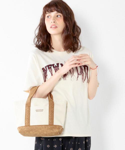 Another Edition（アナザーエディション）の「キャンバストートSサイズ/AE CANVAS TOTE S（トートバッグ・レディース・ホワイト/ブラック/ブラウン・フリー）」の11枚目の写真