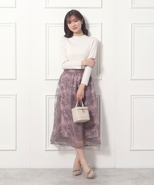 couture brooch（クチュールブローチ）の「◆LEMON ポイントパール調プチハイネックニット（ニット/セーター・レディース・ベビーピンク/オフホワイト/ブラック・42/38）」の15枚目の写真