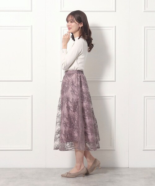 couture brooch（クチュールブローチ）の「◆LEMON ポイントパール調プチハイネックニット（ニット/セーター・レディース・ベビーピンク/オフホワイト/ブラック・42/38）」の16枚目の写真