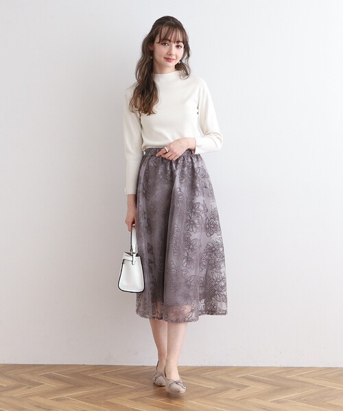 couture brooch（クチュールブローチ）の「◆LEMON ポイントパール調プチハイネックニット（ニット/セーター・レディース・ベビーピンク/オフホワイト/ブラック・42/38）」の7枚目の写真