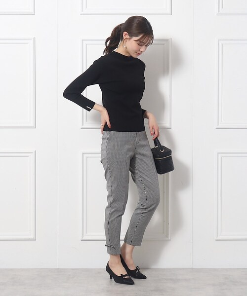 couture brooch（クチュールブローチ）の「◆LEMON ポイントパール調プチハイネックニット（ニット/セーター・レディース・ベビーピンク/オフホワイト/ブラック・42/38）」の21枚目の写真