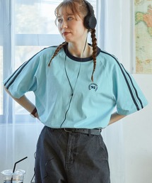 MONO-MART LADY'S | ナンバリングロゴ刺繍 ラグランライン半袖Tシャツ(Tシャツ/カットソー)