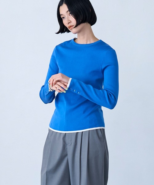 マリンフランセーズ　プルオーバー
レディース着心地抜群のプルオーバー ジョーゼット襟プルオーバー（Tシャツ/カットソー）｜LA MARINE