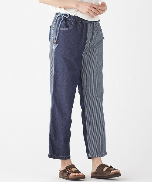 KRIFF MAYER Lady's Collection（クリフメイヤーレディースコレクション）の「キンチャクデニムパンツ（デニムパンツ・レディース・ライトブルー/ブラック/カラフル/ストライプ/ダークブルー・LARGE/MEDIUM）」の5枚目の写真