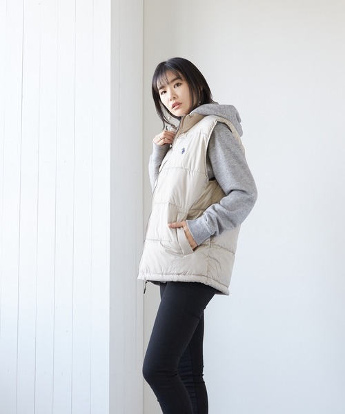 U.S. POLO ASSN.（ユーエスポロアッスン）の「US.POLO.ASSN. ワンポイント刺繍 中綿ベスト（ダウンベスト・メンズ・ホワイト/ブラック/ベージュ/オリーブ・X-LARGE/MEDIUM/LARGE/SMALL）」の7枚目の写真