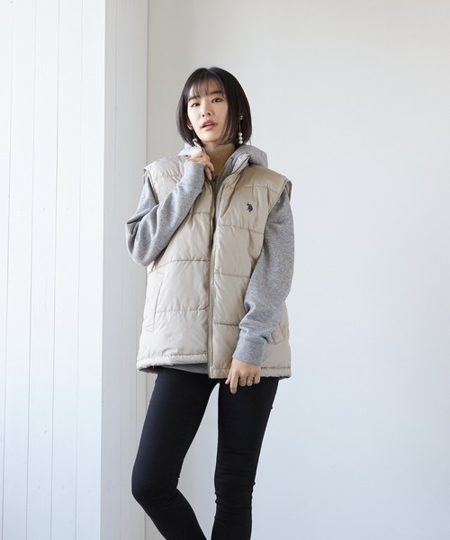 セール】US.POLO.ASSN. ワンポイント刺繍 中綿ベスト（ダウンベスト