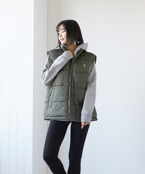 U.S. POLO ASSN.（ユーエスポロアッスン）の「US.POLO.ASSN. ワンポイント刺繍 中綿ベスト（ダウンベスト・メンズ・ホワイト/ブラック/ベージュ/オリーブ・X-LARGE/MEDIUM/LARGE/SMALL）」の15枚目の写真