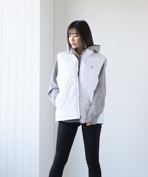 U.S. POLO ASSN.（ユーエスポロアッスン）の「US.POLO.ASSN. ワンポイント刺繍 中綿ベスト（ダウンベスト・メンズ・ホワイト/ブラック/ベージュ/オリーブ・X-LARGE/MEDIUM/LARGE/SMALL）」の20枚目の写真