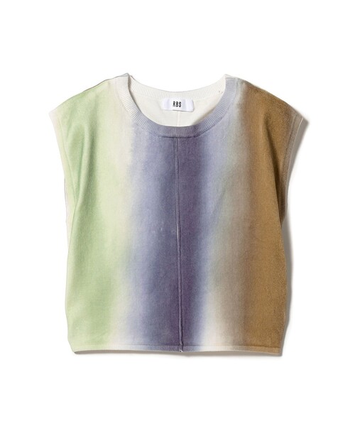 極美品✨RBS　Ray BEAMS　フロントレイヤードジャケット　パープル Ray BEAMS（レイ ビームス）ラペル ドット ハーフスリーブ