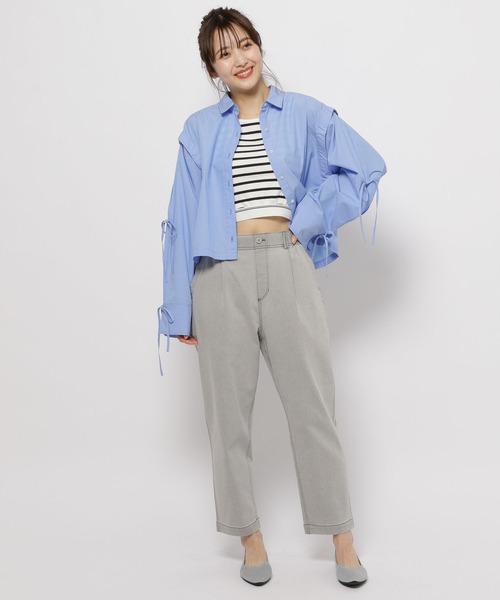 niko and...(ニコアンド)の「ルームドライ/カップ付きクロップドタンクトップ(タンクトップ・レディース・ブラック/オフホワイト/アイボリー・MEDIUM/LARGE)」の5枚目の写真