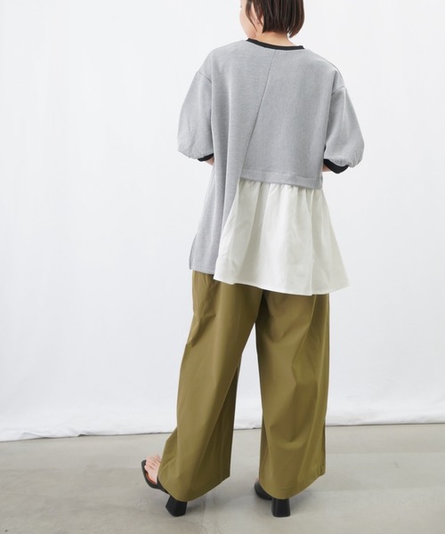 LUCA/LADY LUCK LUCA（ルカ/レディラックルカ）の「LC/LLL かのこリブ切替カットソー / アシメ切り替えドッキングカットソー（Tシャツ/カットソー・レディース・ブラック/グレー/ライトベージュ・FREE）」の18枚目の写真