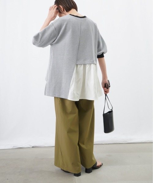 LUCA/LADY LUCK LUCA（ルカ/レディラックルカ）の「LC/LLL かのこリブ切替カットソー / アシメ切り替えドッキングカットソー（Tシャツ/カットソー・レディース・ブラック/グレー/ライトベージュ・FREE）」の19枚目の写真