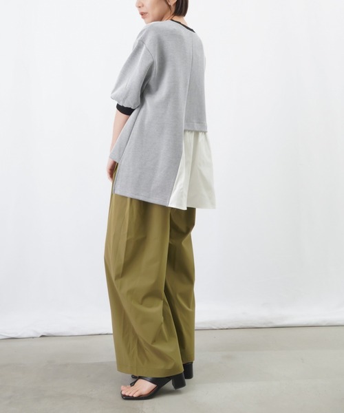 LUCA/LADY LUCK LUCA（ルカ/レディラックルカ）の「LC/LLL かのこリブ切替カットソー / アシメ切り替えドッキングカットソー（Tシャツ/カットソー・レディース・ブラック/グレー/ライトベージュ・FREE）」の22枚目の写真