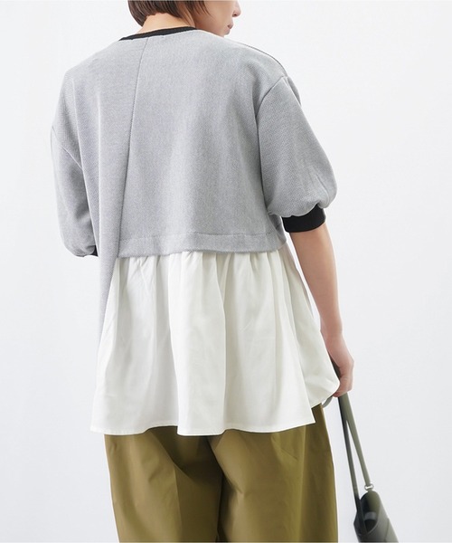 LUCA/LADY LUCK LUCA（ルカ/レディラックルカ）の「LC/LLL かのこリブ切替カットソー / アシメ切り替えドッキングカットソー（Tシャツ/カットソー・レディース・ブラック/グレー/ライトベージュ・FREE）」の21枚目の写真