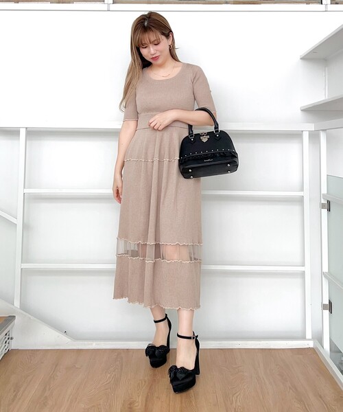 ESPERANZA(エスペランサ)の「アッパーシフォンリボンパンプス 結婚式二次会 パーティー 24SS(パンプス・レディース・ベージュ系2/グレー系2/ブラック系2・22.0cm/22.5cm/23.0cm/23.5cm/24.0cm/24.5cm)」の8枚目の写真