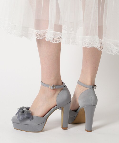 ESPERANZA(エスペランサ)の「アッパーシフォンリボンパンプス 結婚式二次会 パーティー 24SS(パンプス・レディース・ベージュ系2/グレー系2/ブラック系2・22.0cm/22.5cm/23.0cm/23.5cm/24.0cm/24.5cm)」の20枚目の写真