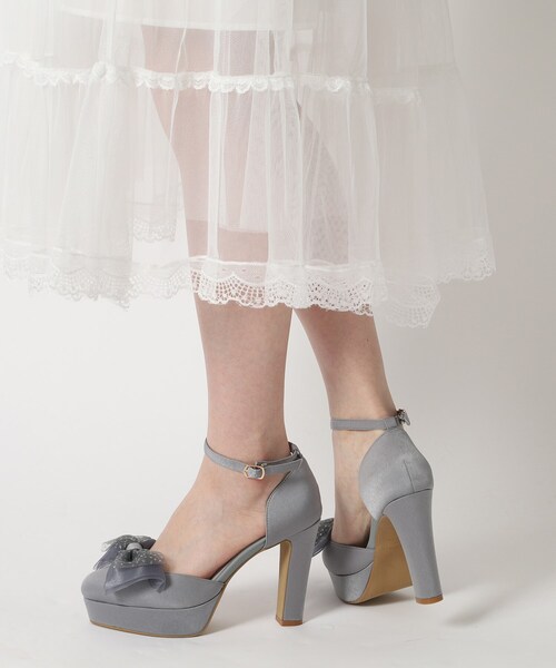 ESPERANZA(エスペランサ)の「アッパーシフォンリボンパンプス 結婚式二次会 パーティー 24SS(パンプス・レディース・ベージュ系2/グレー系2/ブラック系2・22.0cm/22.5cm/23.0cm/23.5cm/24.0cm/24.5cm)」の21枚目の写真