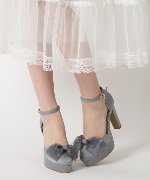 ESPERANZA(エスペランサ)の「アッパーシフォンリボンパンプス 結婚式二次会 パーティー 24SS(パンプス・レディース・ベージュ系2/グレー系2/ブラック系2・22.0cm/22.5cm/23.0cm/23.5cm/24.0cm/24.5cm)」の22枚目の写真