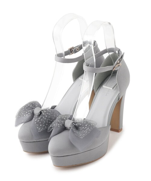 ESPERANZA(エスペランサ)の「アッパーシフォンリボンパンプス 結婚式二次会 パーティー 24SS(パンプス・レディース・ベージュ系2/グレー系2/ブラック系2・22.0cm/22.5cm/23.0cm/23.5cm/24.0cm/24.5cm)」の6枚目の写真