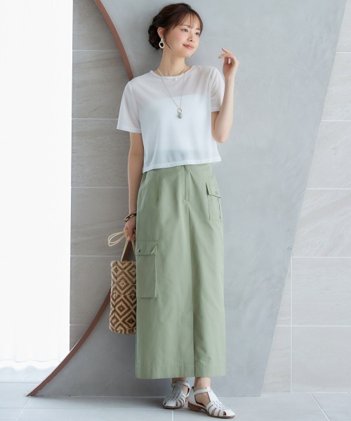 miclat（ミクラ）の「大きいサイズ　カーゴスカート　miclat（スカート・レディース・カーキ/ブラック・4L/3L/LL/L/5L）」の22枚目の写真