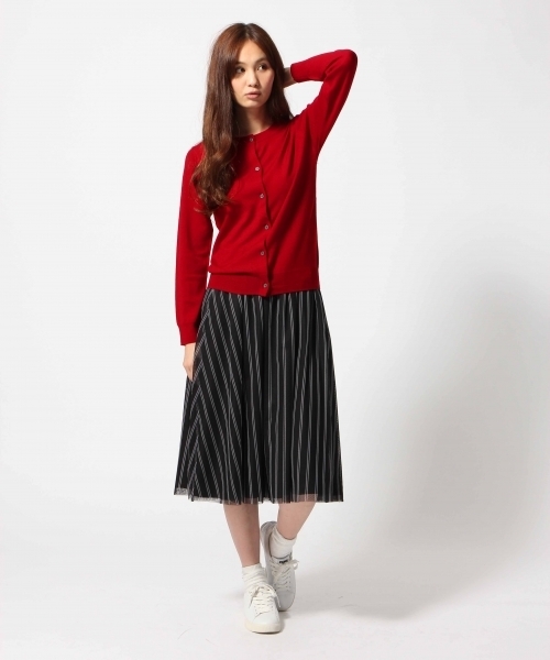 GLOBAL WORK（グローバルワーク）の「【人気の定番】１２ゲージウールクルーカーデ長袖/561623（カーディガン/ボレロ・レディース・イエロー/グリーン/レッド/その他/グレー/ブルー/ブラック・LARGE/SMALL/MEDIUM）」の11枚目の写真